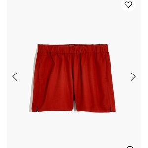 Madewell Pull On Shorts (In Red & Green)